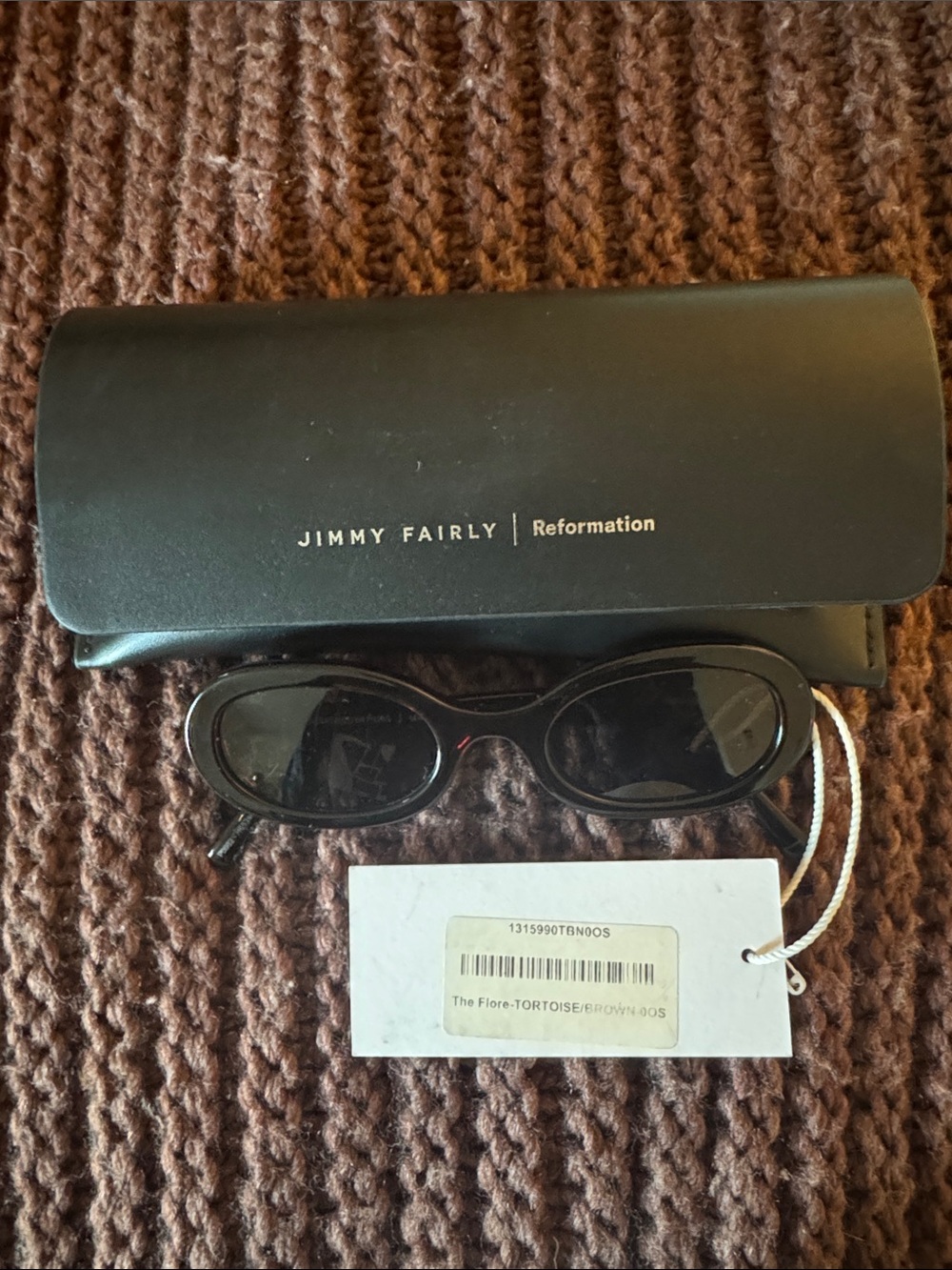 Jimmy Fairly Reformation The Flore Oval Sunglasses - Black